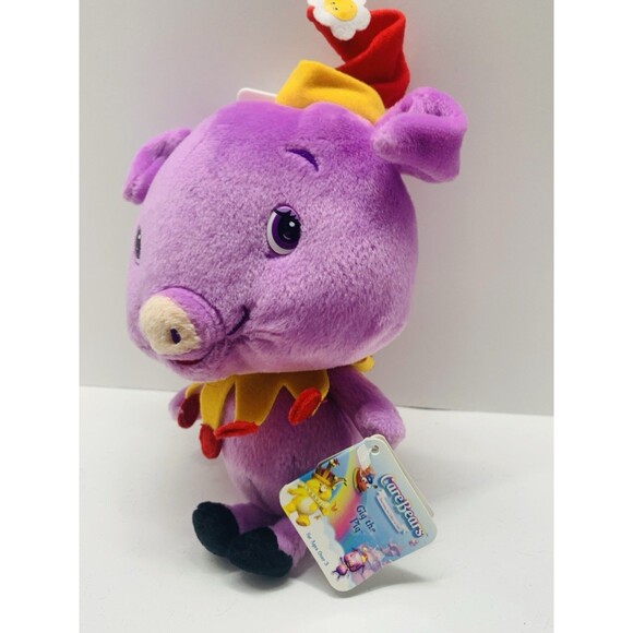Care Bears Gig the Pig Purple Plush Stuffed Animal 2004 Play Along Toy w/ Tags - Picture 2 of 14